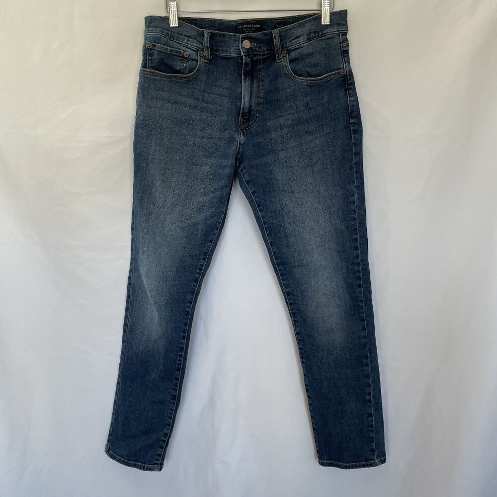 Lucky Brand Mens Slim Straight Medium Wash Denim Jeans 32x32 blue cotton pants